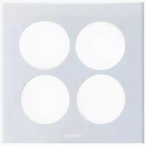 Накладка розетки Legrand Anam Zunis 4-ой белый фото Накладка розетки Legrand Anam Zunis 4-ой белый картинка